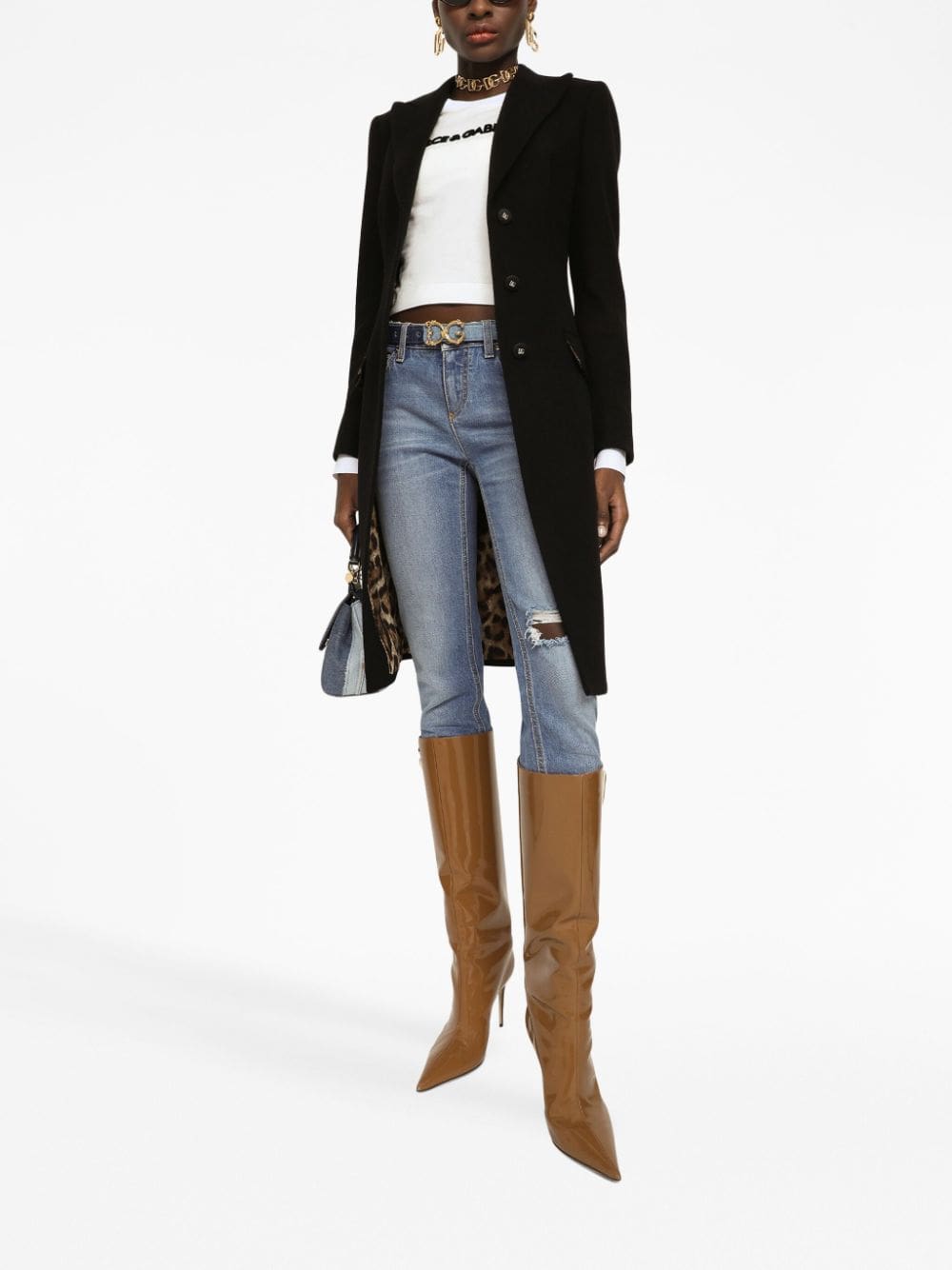 Dolce & Gabbana logo-lettering long-sleeve T-shirt - Image 3