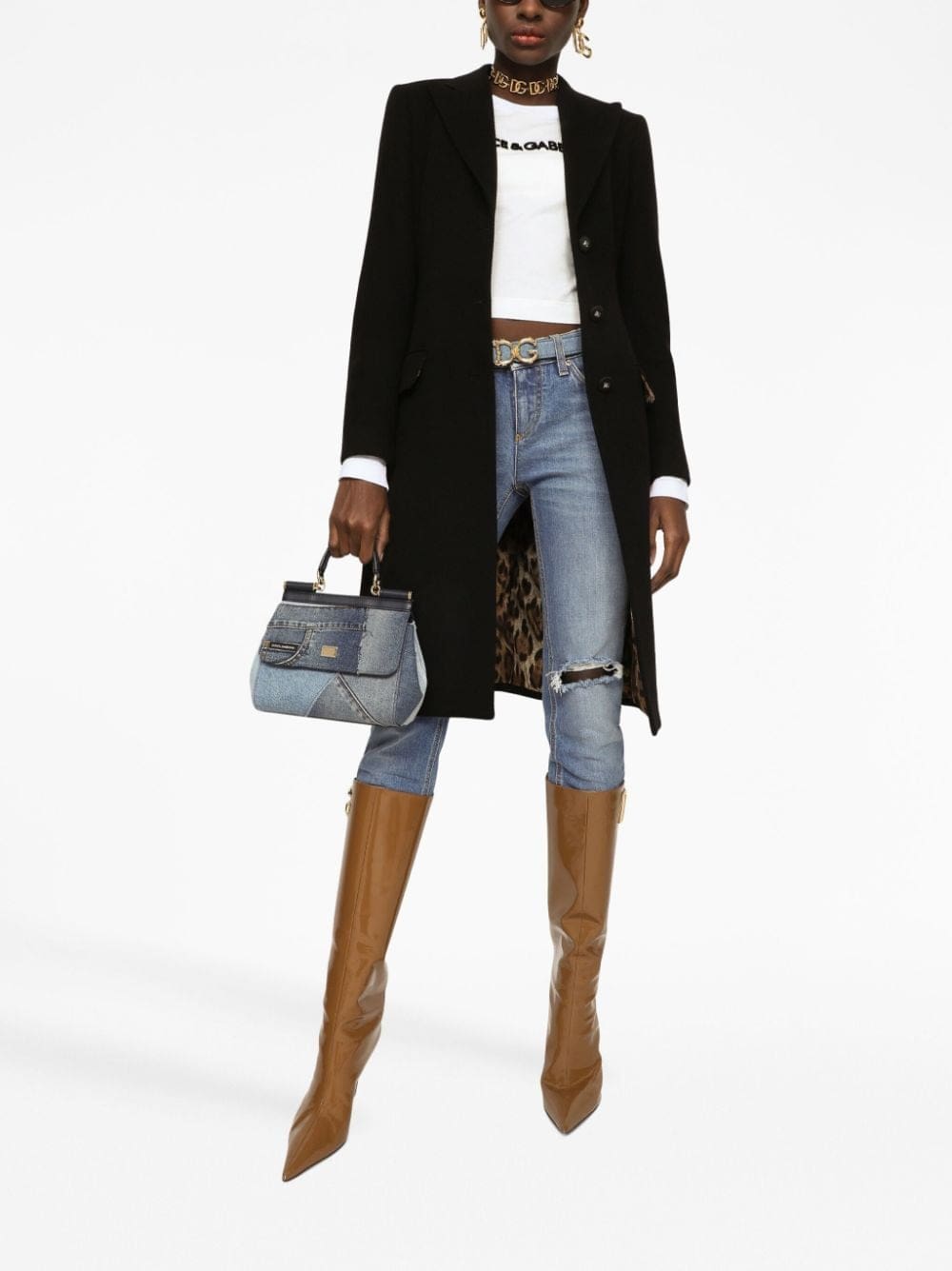 Dolce & Gabbana logo-lettering long-sleeve T-shirt - Image 2