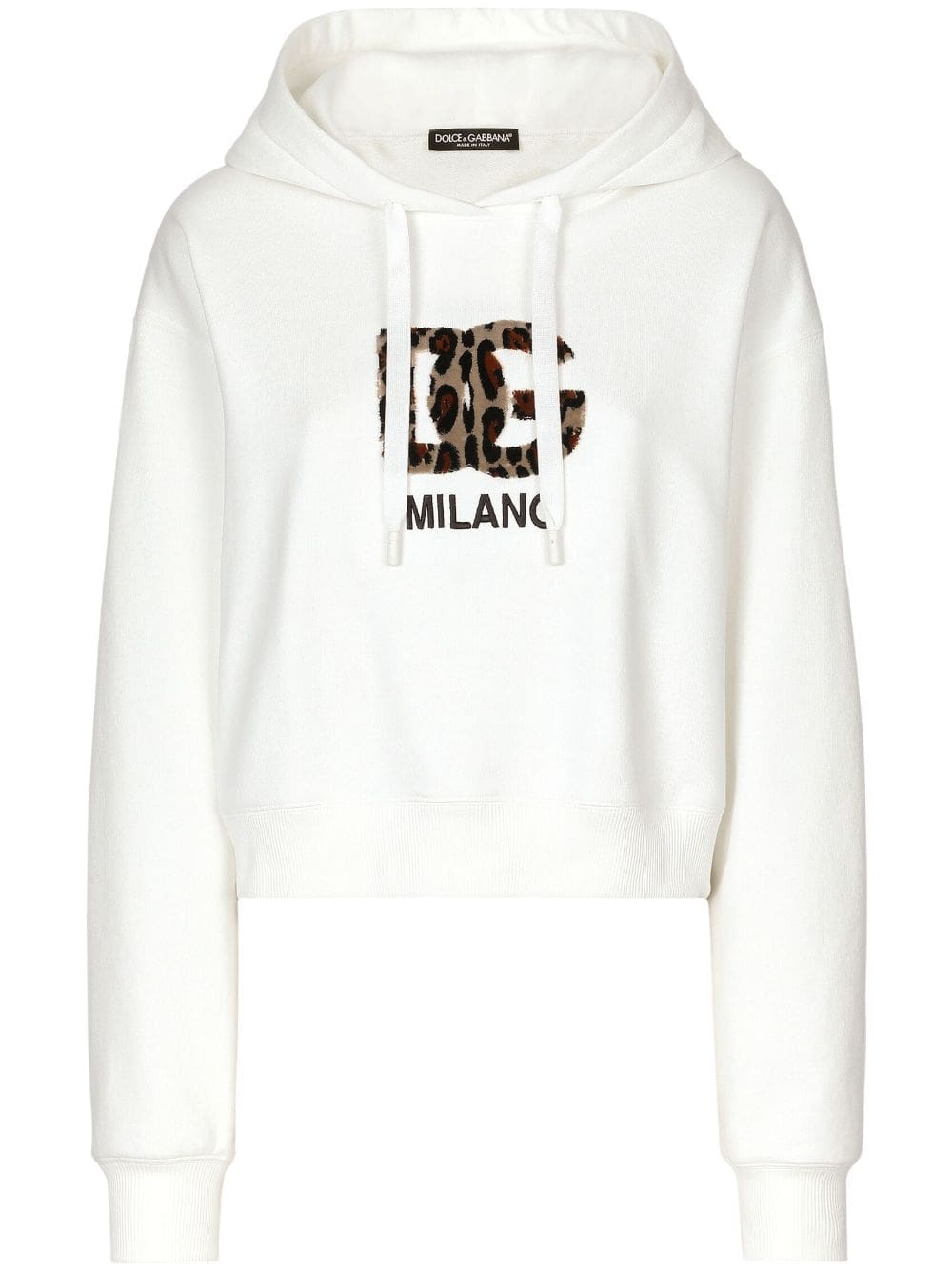 Dolce & Gabbana logo-patch cotton hoodie
