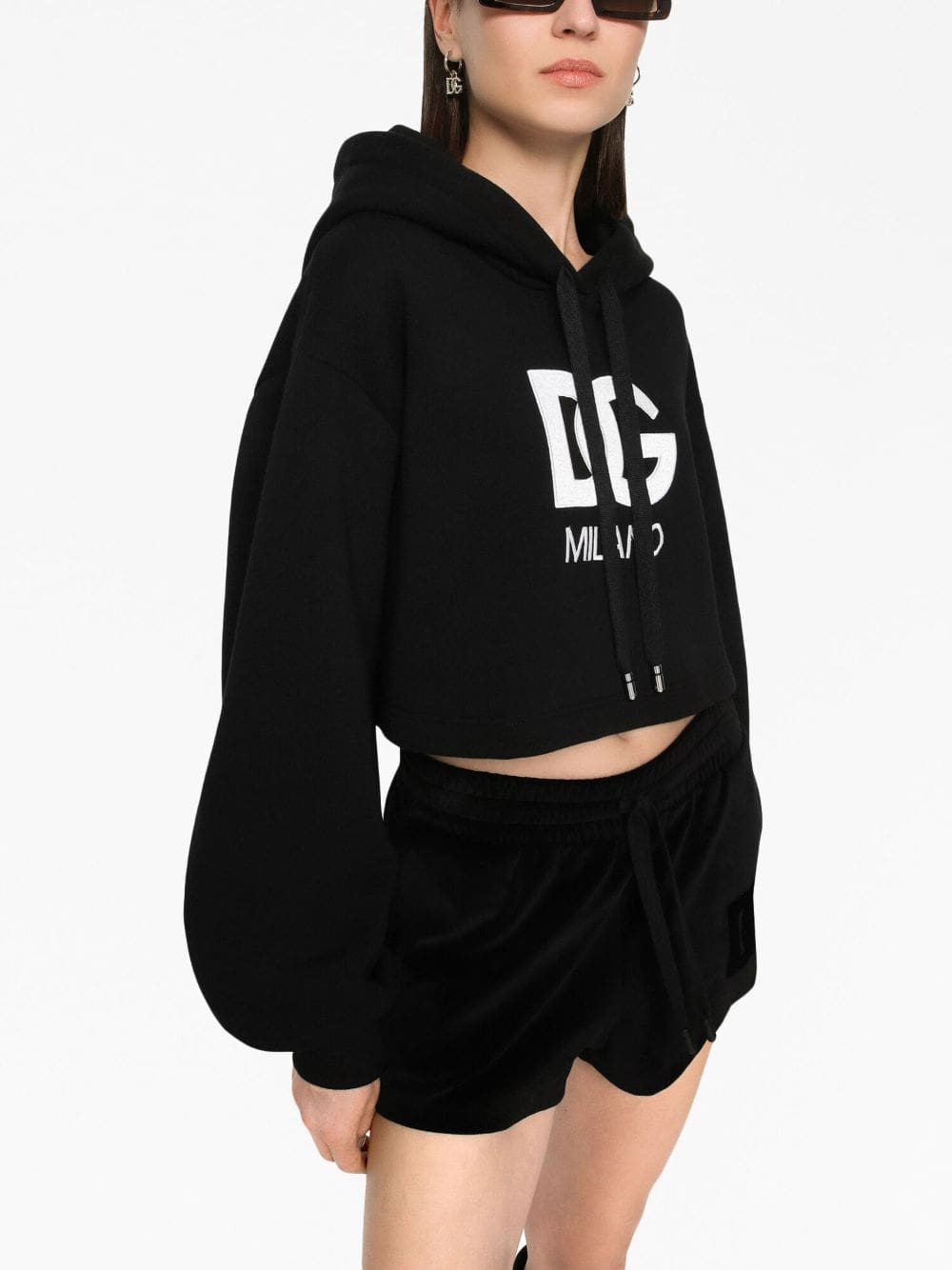 Dolce & Gabbana logo-patch cotton hoodie - Image 5