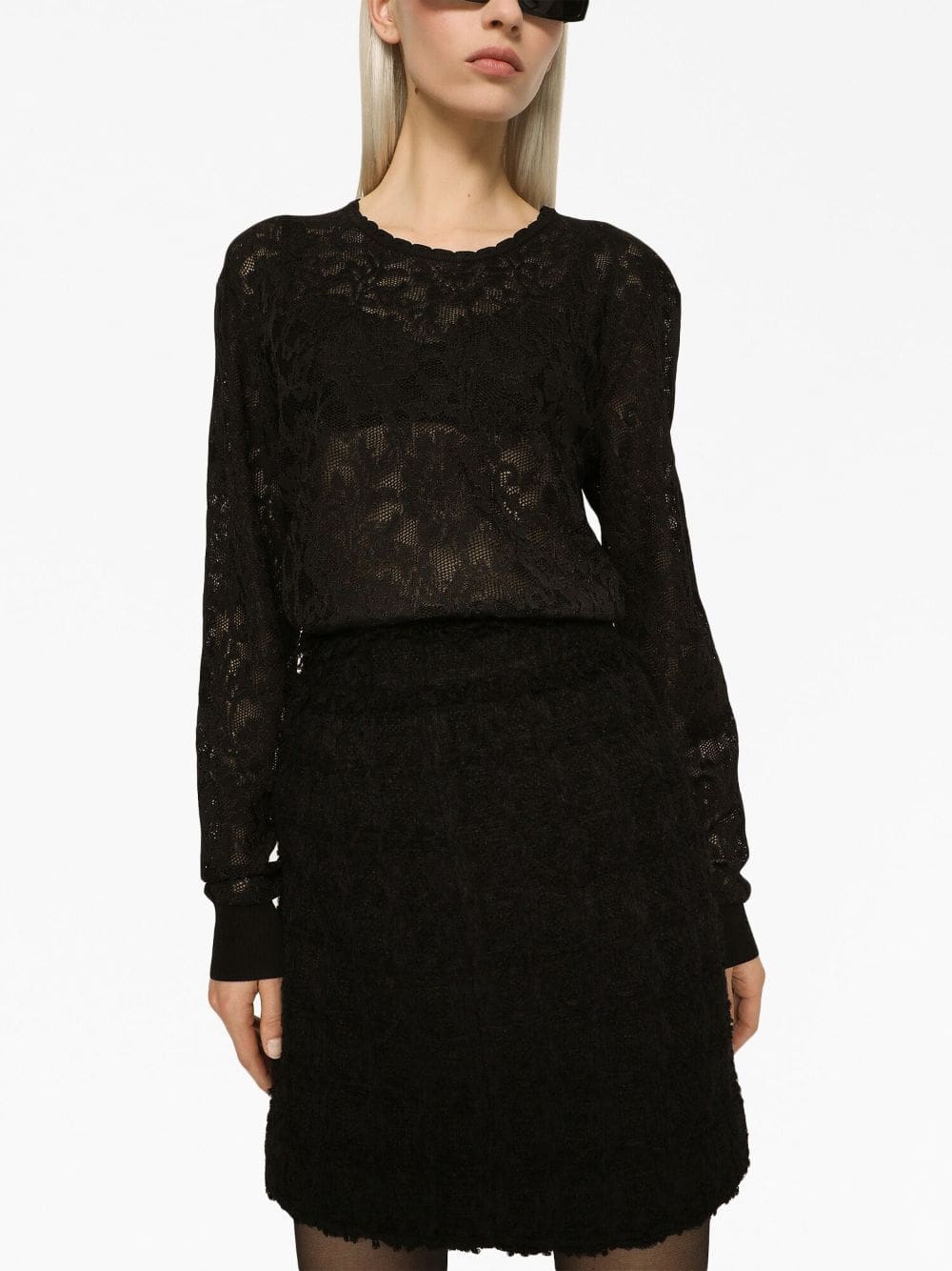 Dolce & Gabbana round-neck sheer top - Image 5