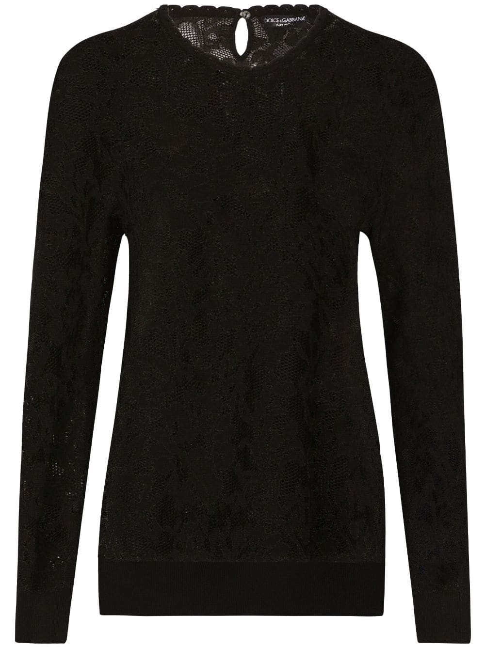 Dolce & Gabbana round-neck sheer top