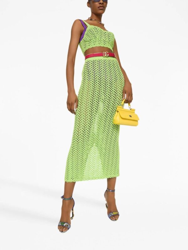 Dolce & Gabbana  DG Logo open-knit skirt - Image 2