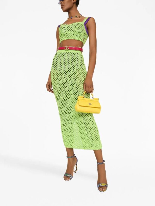 Dolce & Gabbana  DG Logo open-knit skirt - Image 3