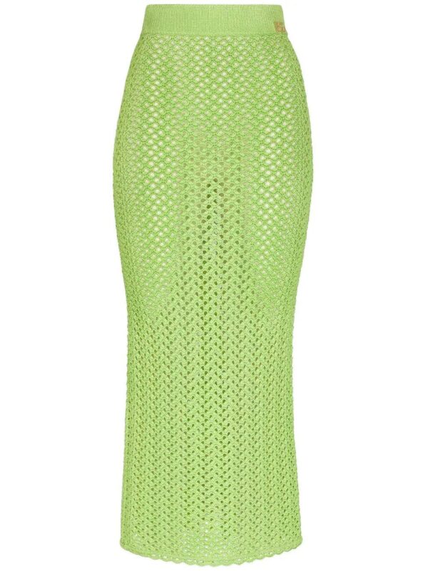 Dolce & Gabbana  DG Logo open-knit skirt
