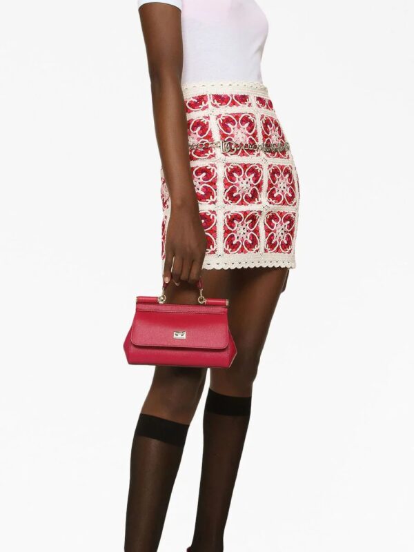 Dolce & Gabbana  Majolica-print crochet miniskirt - Image 3