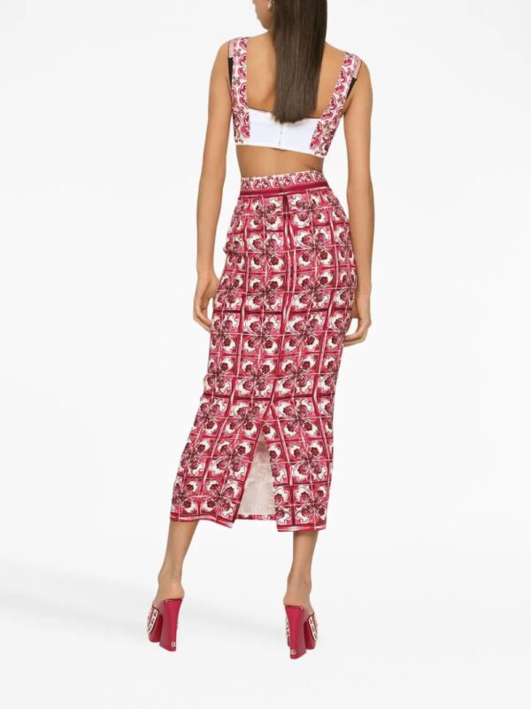 Dolce & Gabbana  Majolica-print pencil skirt - Image 3