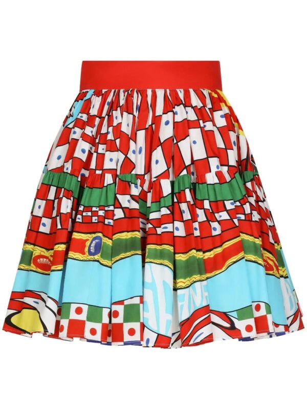 Dolce & Gabbana  graphic-print pleated skirt
