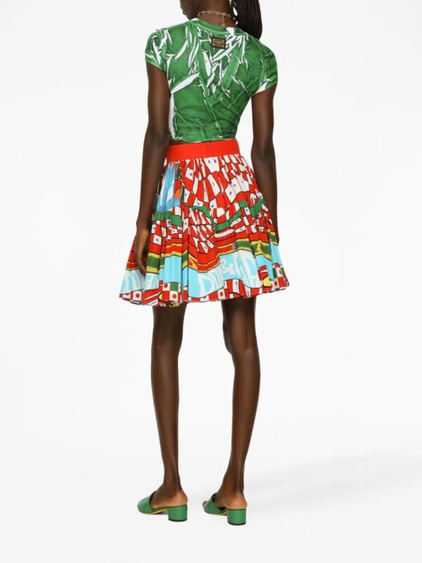 Dolce & Gabbana  graphic-print pleated skirt - Image 4
