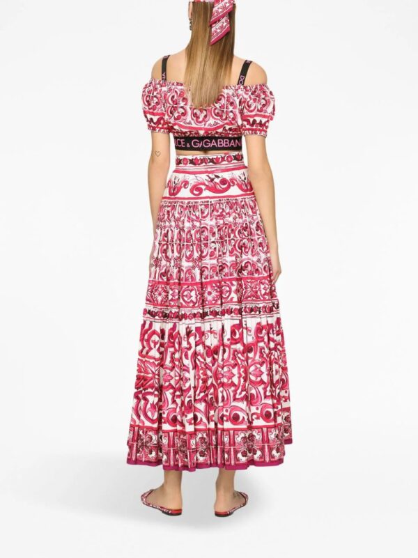Dolce & Gabbana  Majolica-print cotton maxi skirt - Image 3