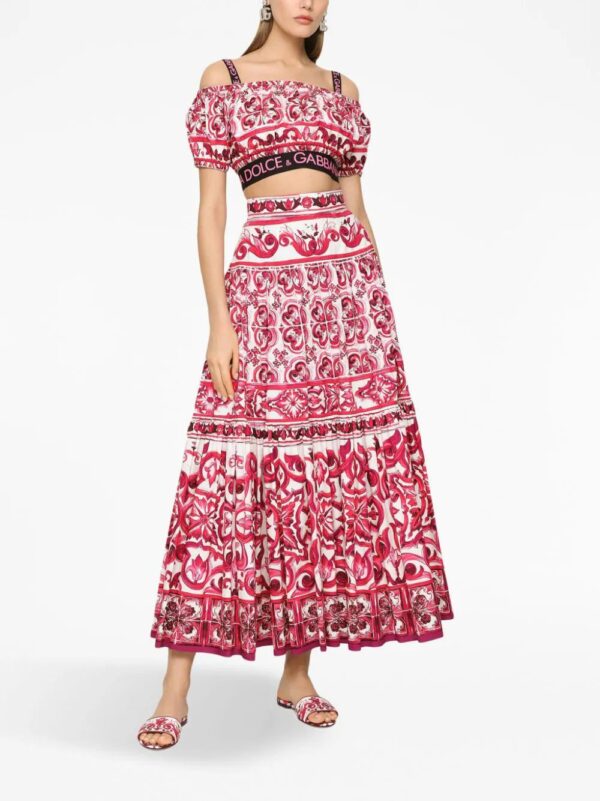 Dolce & Gabbana  Majolica-print cotton maxi skirt - Image 2