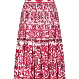 Dolce & Gabbana  Majolica-print cotton maxi skirt