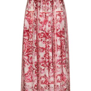Dolce & Gabbana  Majolica-print silk maxi skirt