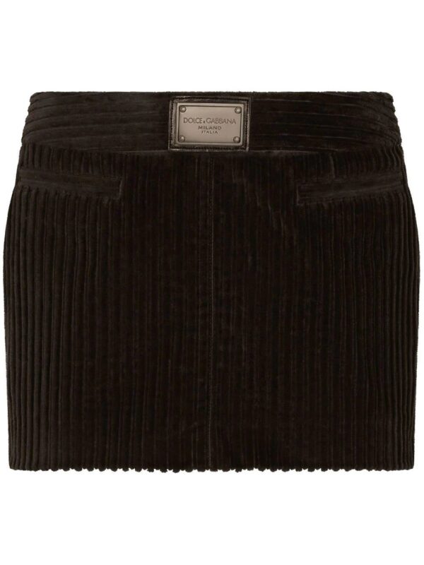 Dolce & Gabbana  ribbed velvet mini skirt