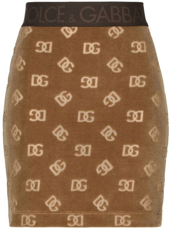 Dolce & Gabbana  monogram-jacquard mini skirt