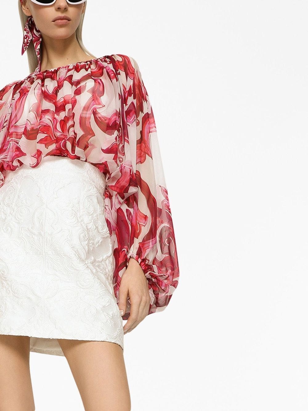 Dolce & Gabbana Majolica print silk blouse - Image 5
