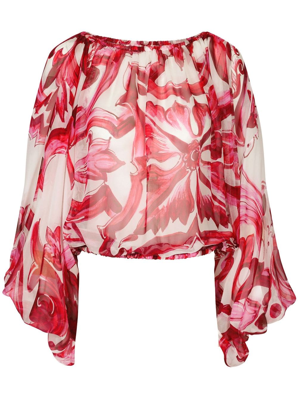 Dolce & Gabbana Majolica print silk blouse