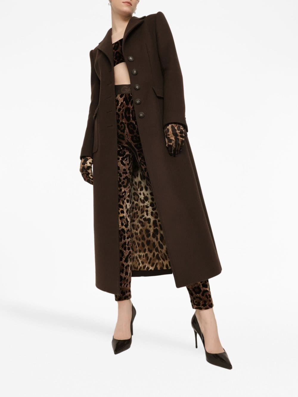 Dolce & Gabbana leopard-print sleeveless crop top - Image 3