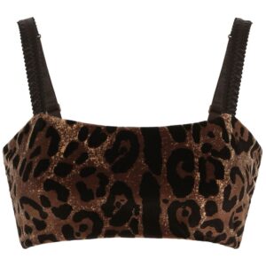 Dolce & Gabbana leopard-print sleeveless crop top