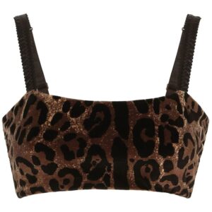 Dolce & Gabbana  leopard-print sleeveless crop top