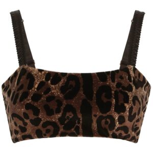 Dolce & Gabbana  leopard-print sleeveless crop top