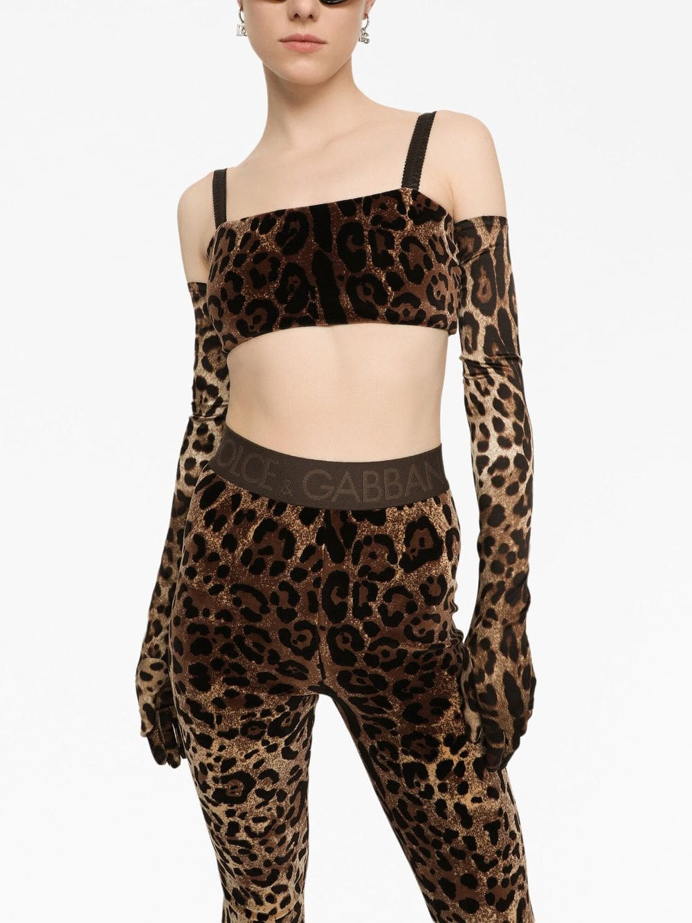 Dolce & Gabbana leopard-print sleeveless crop top - Image 5
