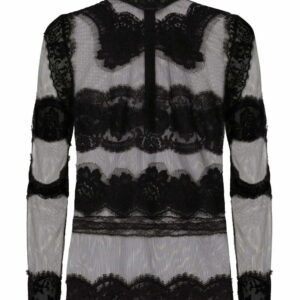 Dolce & Gabbana  lace-panelled high-neck top