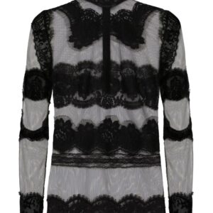 Dolce & Gabbana  lace-panelled high-neck top