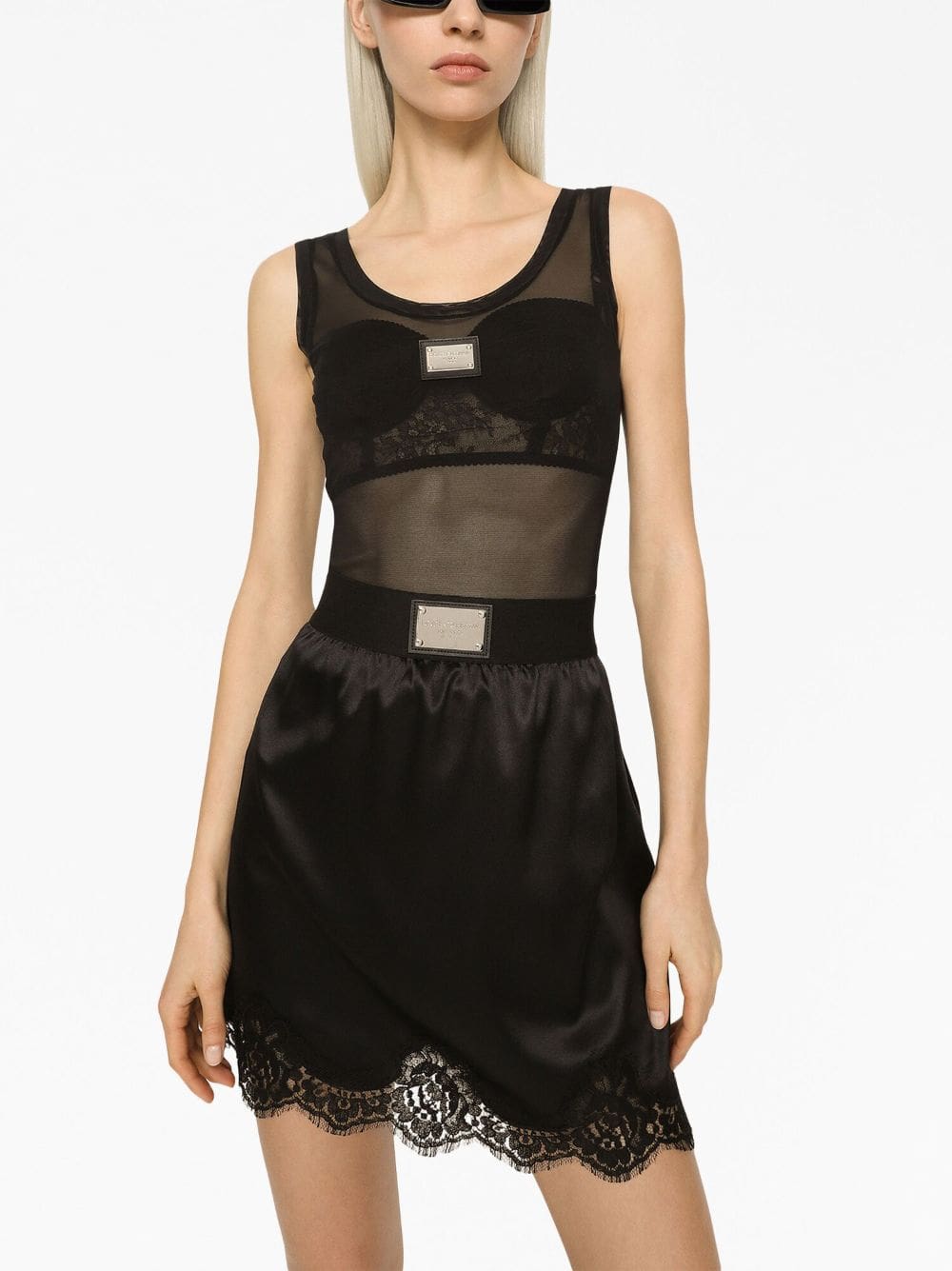 Dolce & Gabbana logo-plaque U-neck tank top - Image 5