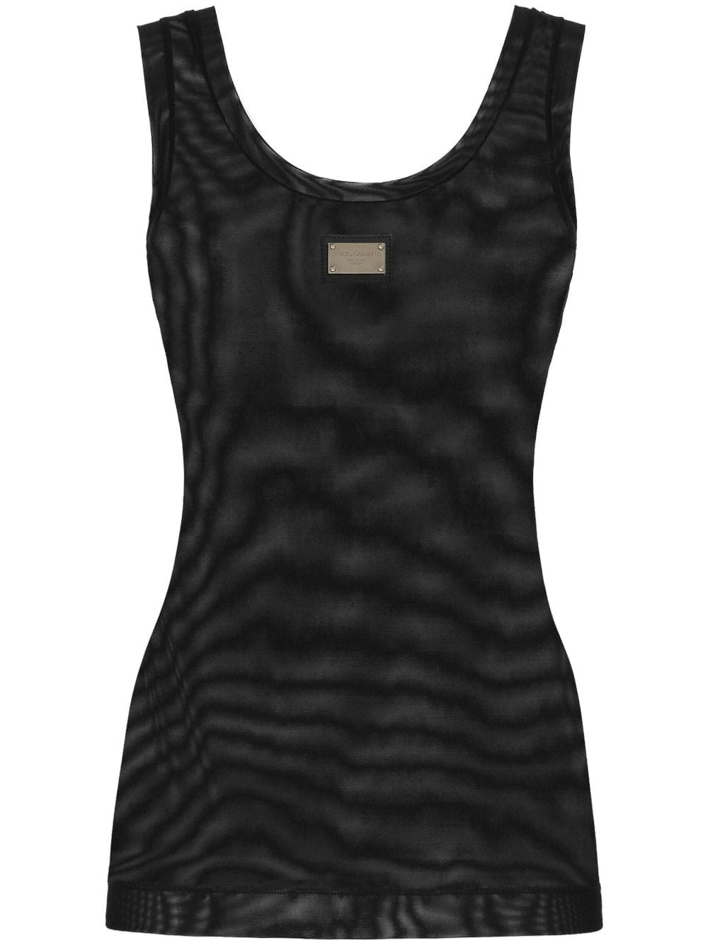 Dolce & Gabbana logo-plaque U-neck tank top