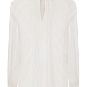 Dolce & Gabbana chantilly lace semi-sheer blouse