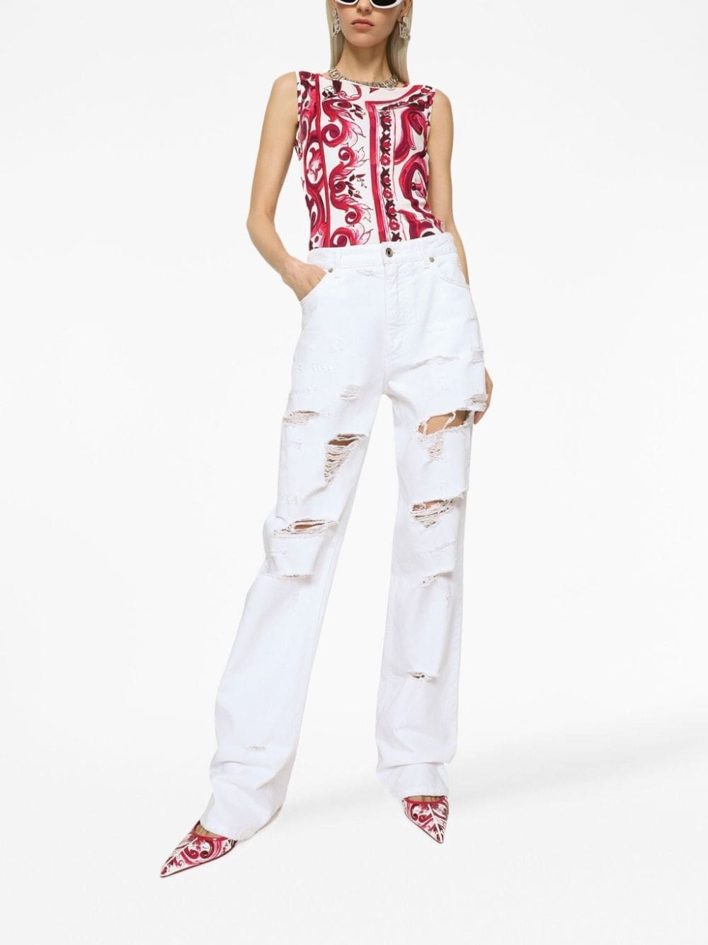 Dolce & Gabbana Majolica print tank top - Image 2