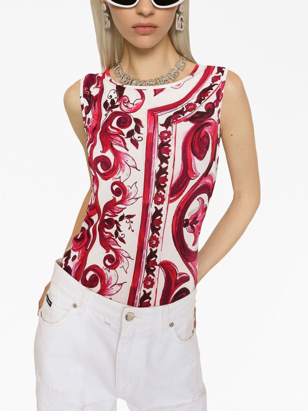 Dolce & Gabbana Majolica print tank top - Image 4