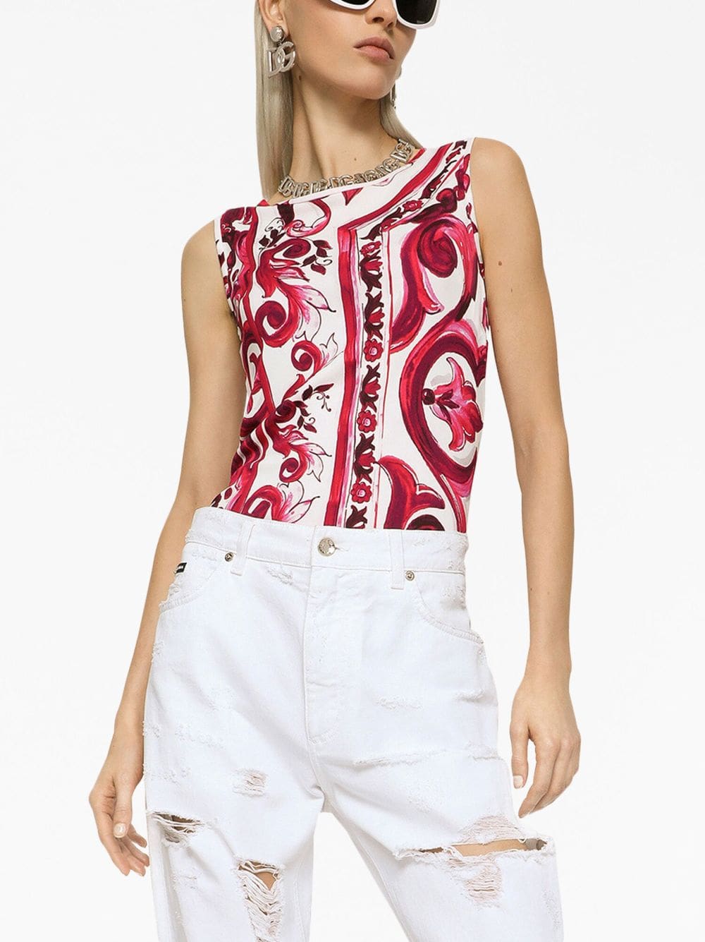 Dolce & Gabbana Majolica print tank top - Image 5