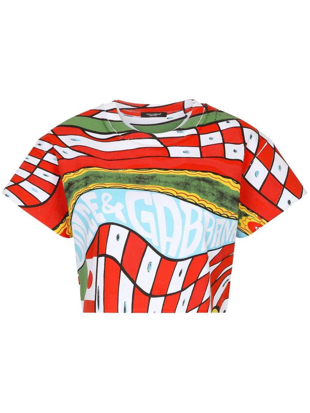 Dolce & Gabbana Carreto-print crop top