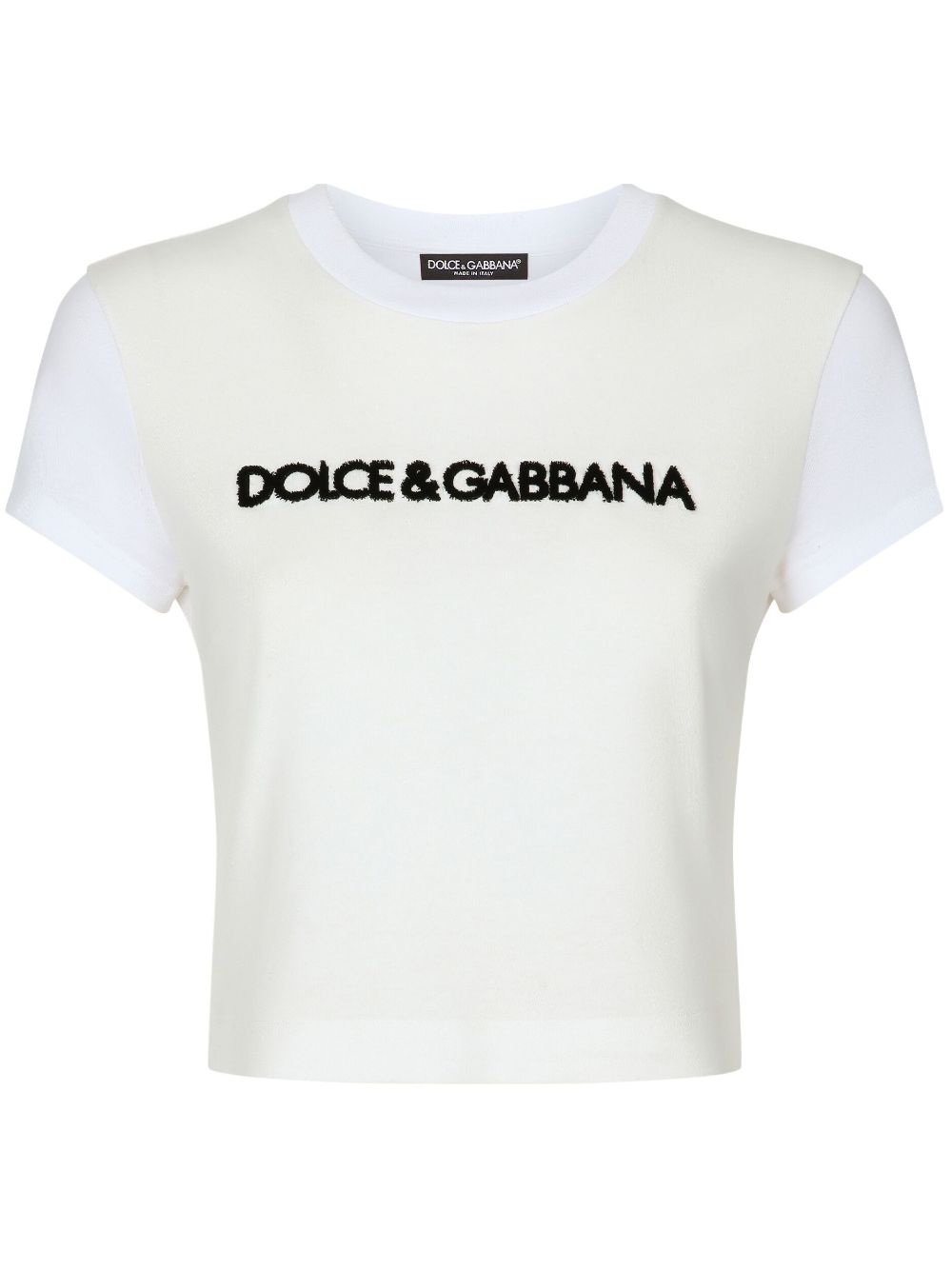 Dolce & Gabbana logo-embroidered stretch-cotton T-shirt