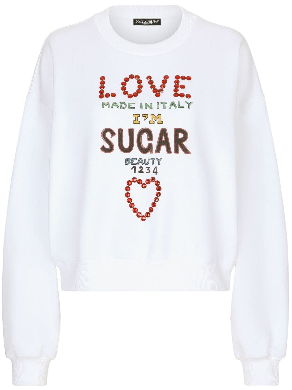 Dolce & Gabbana crystal-embellished sweatshirt
