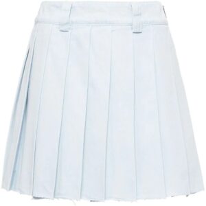 Miu Miu  pleated denim mini skirt