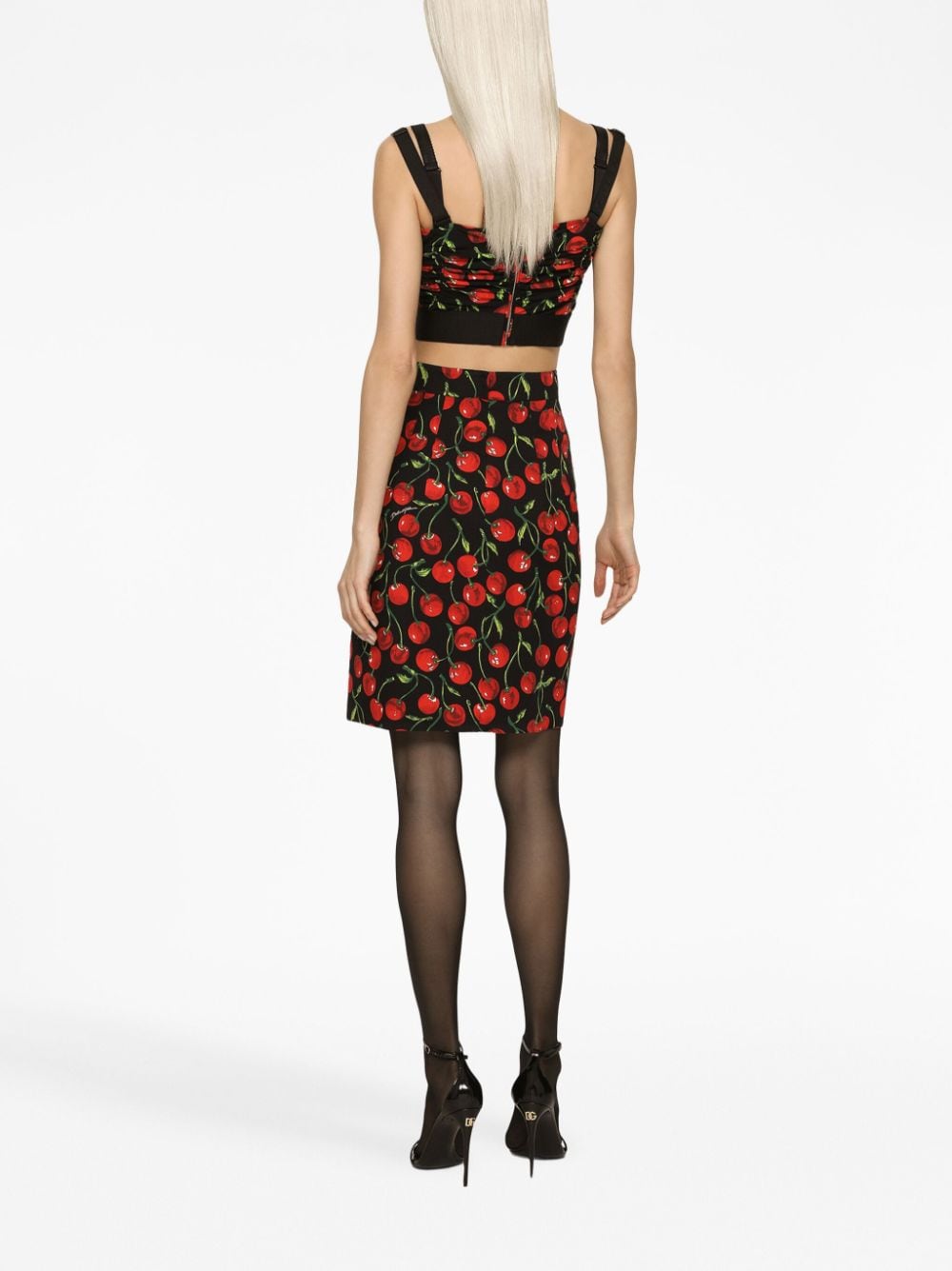 Dolce & Gabbana Ciliegie-print cropped tank top - Image 4