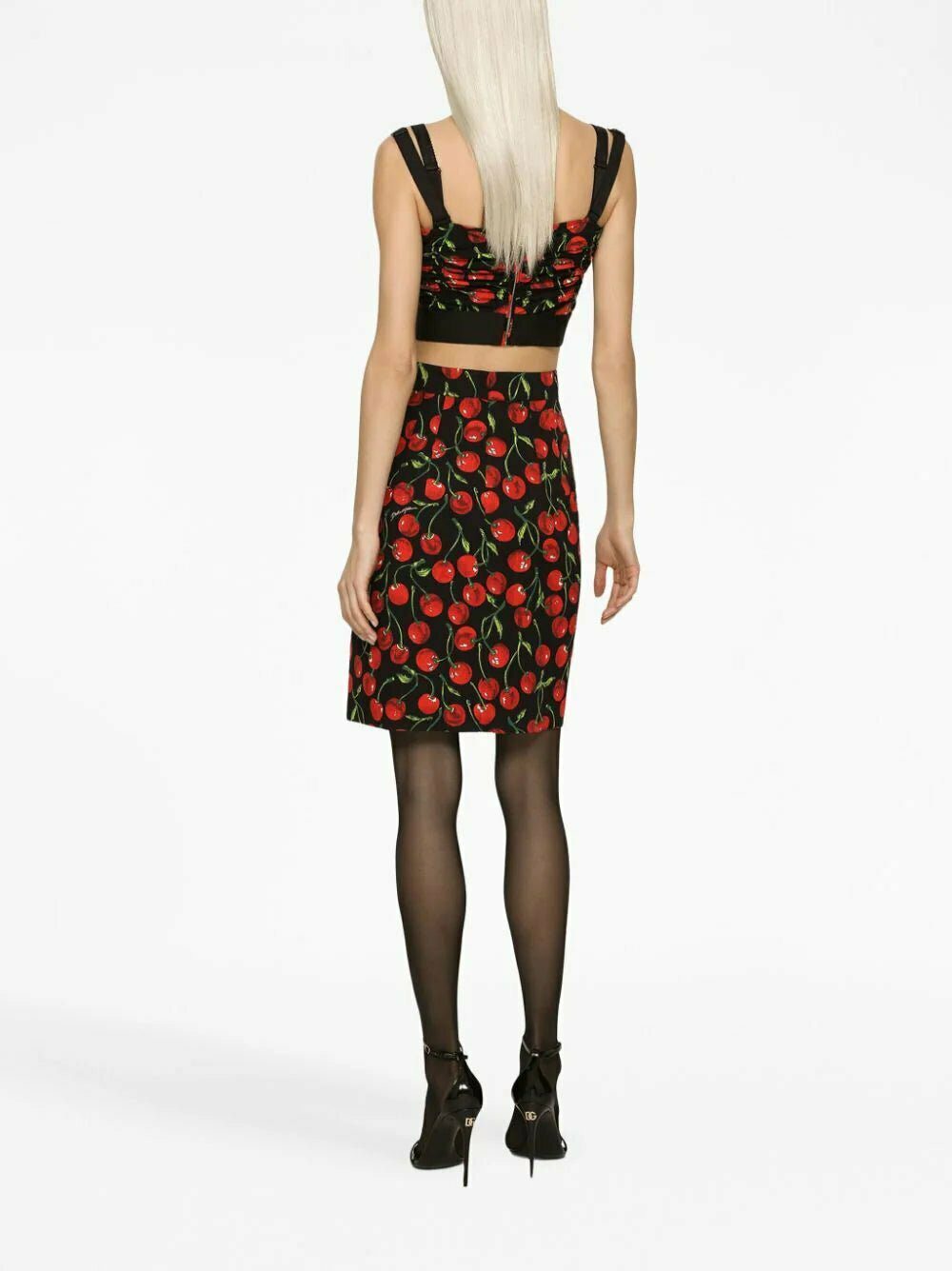 Dolce & Gabbana Ciliegie-print cropped tank top - Image 4