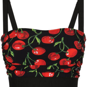 Dolce & Gabbana Ciliegie-print cropped tank top