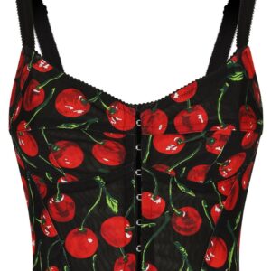 Dolce & Gabbana cherry-print bustier top
