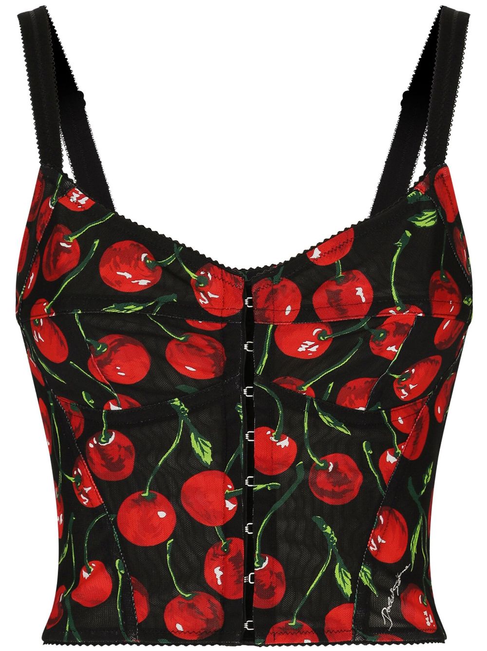 Dolce & Gabbana cherry-print bustier top