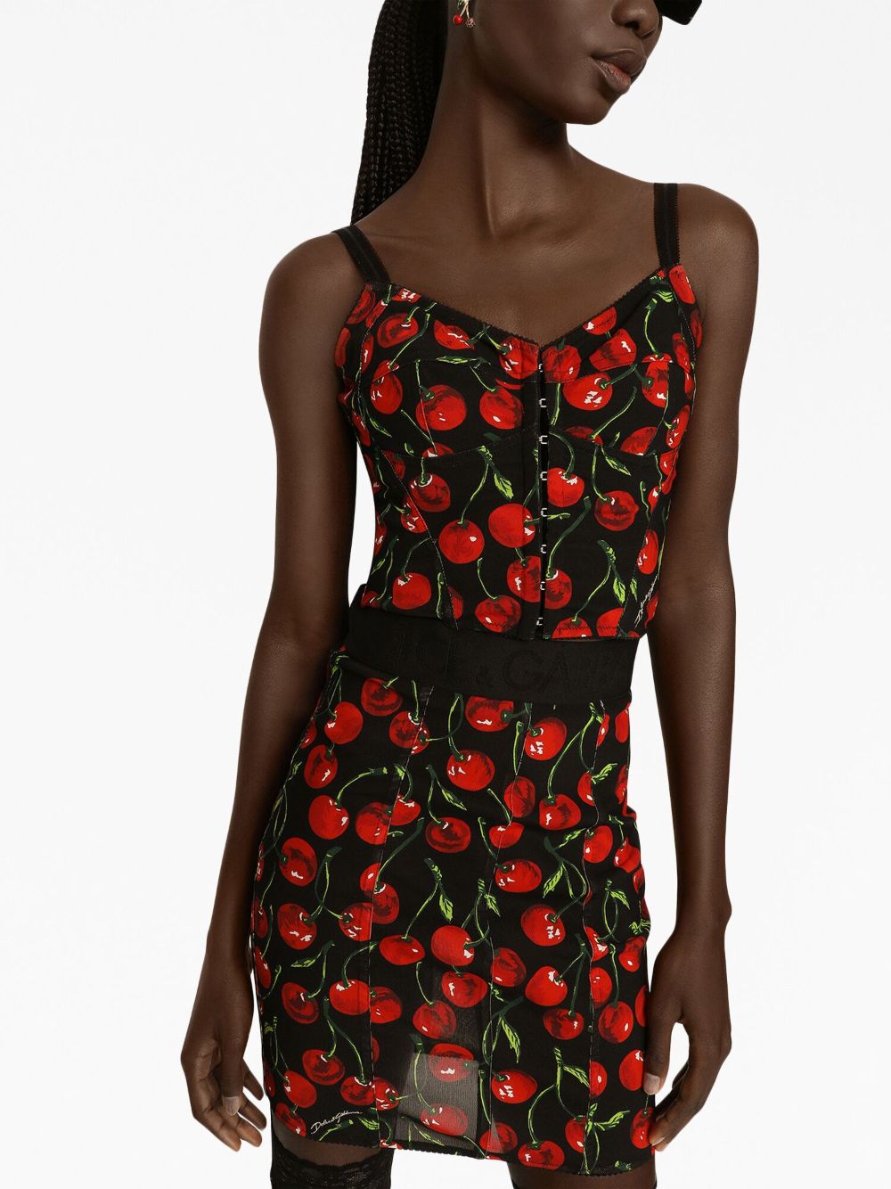 Dolce & Gabbana cherry-print bustier top - Image 5