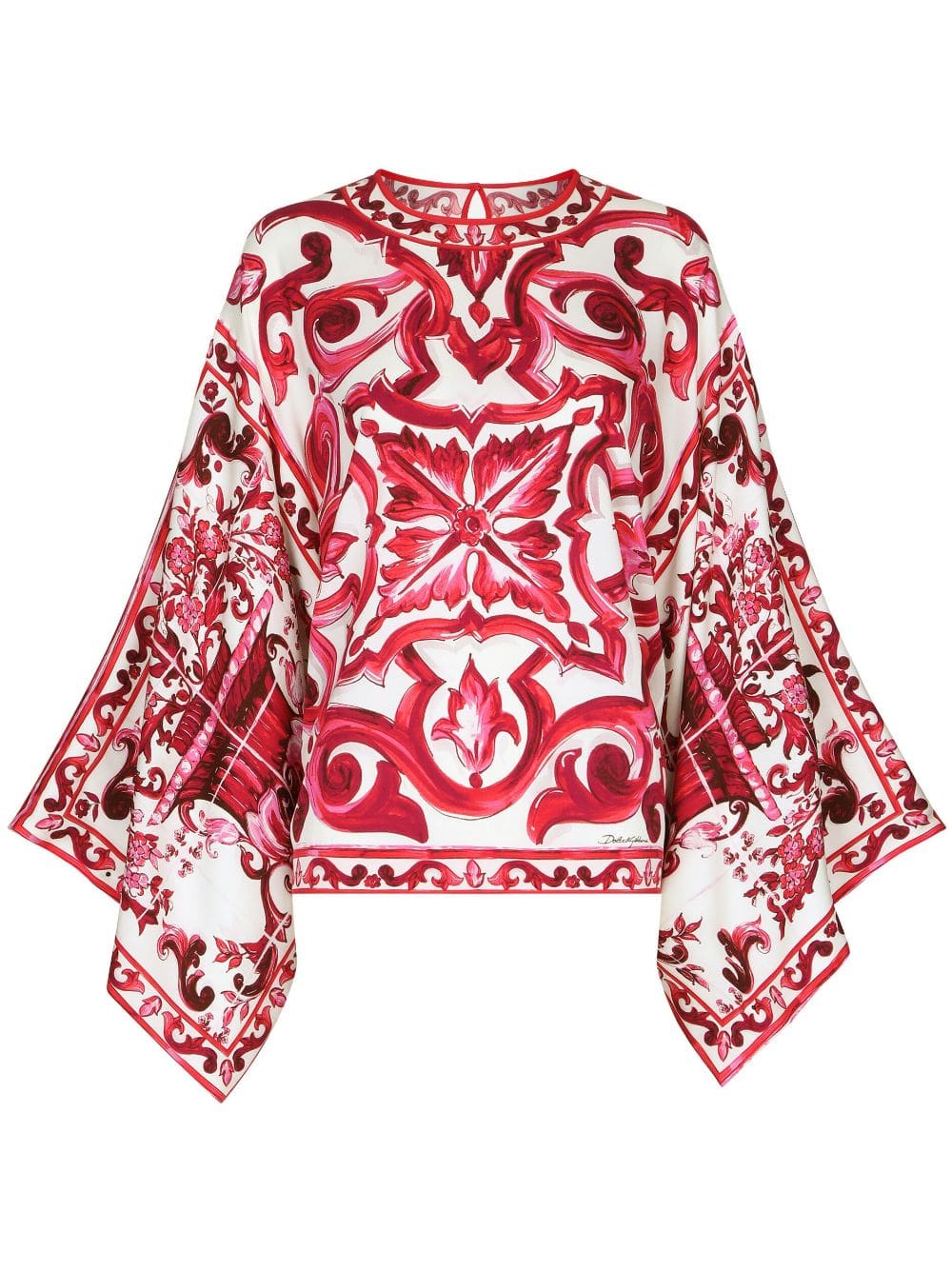 Dolce & Gabbana Majolica-print silk blouse
