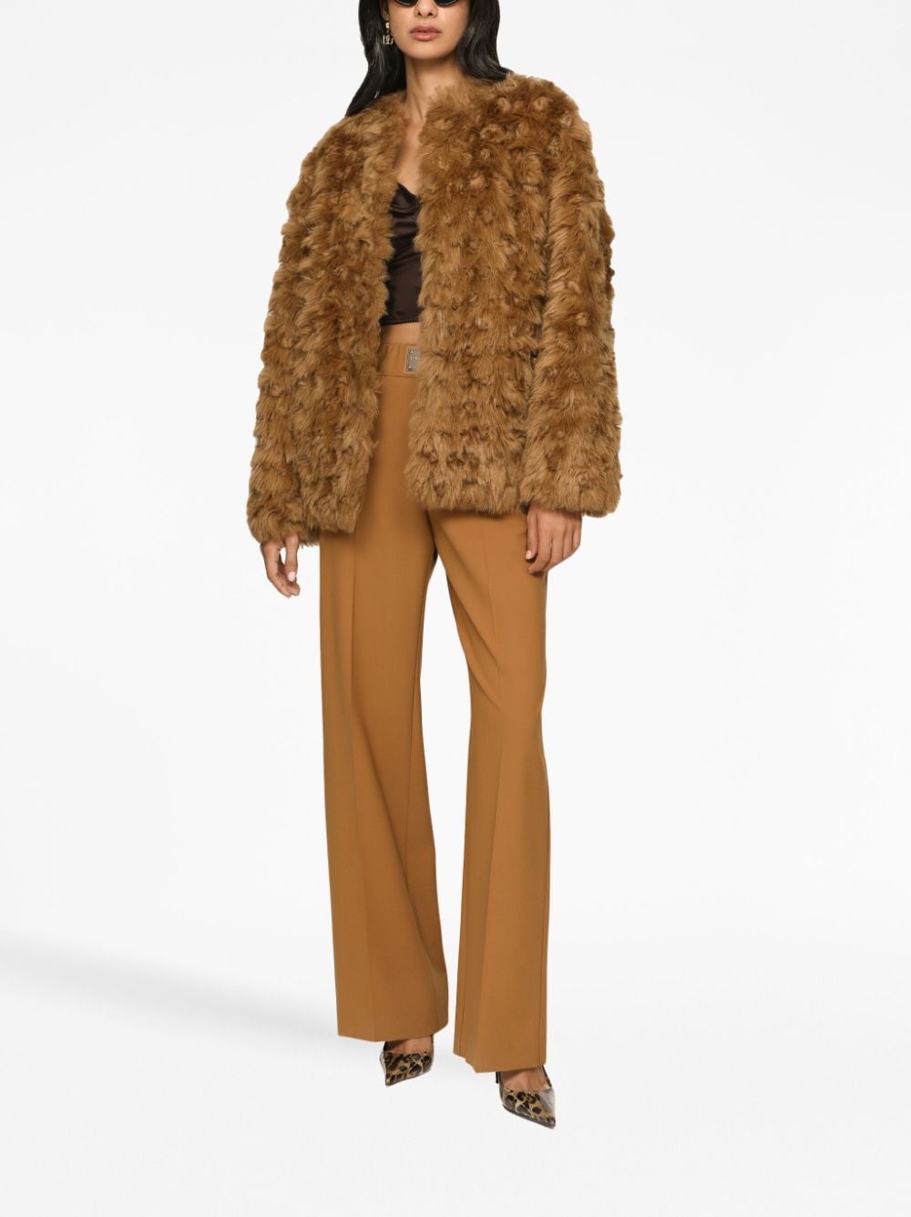 Dolce & Gabbana satin-finish cropped corset - Image 3