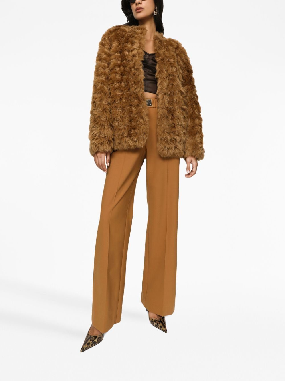 Dolce & Gabbana satin-finish cropped corset - Image 2