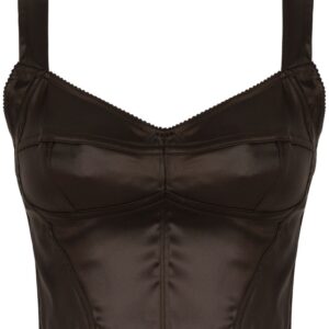 Dolce & Gabbana satin-finish cropped corset
