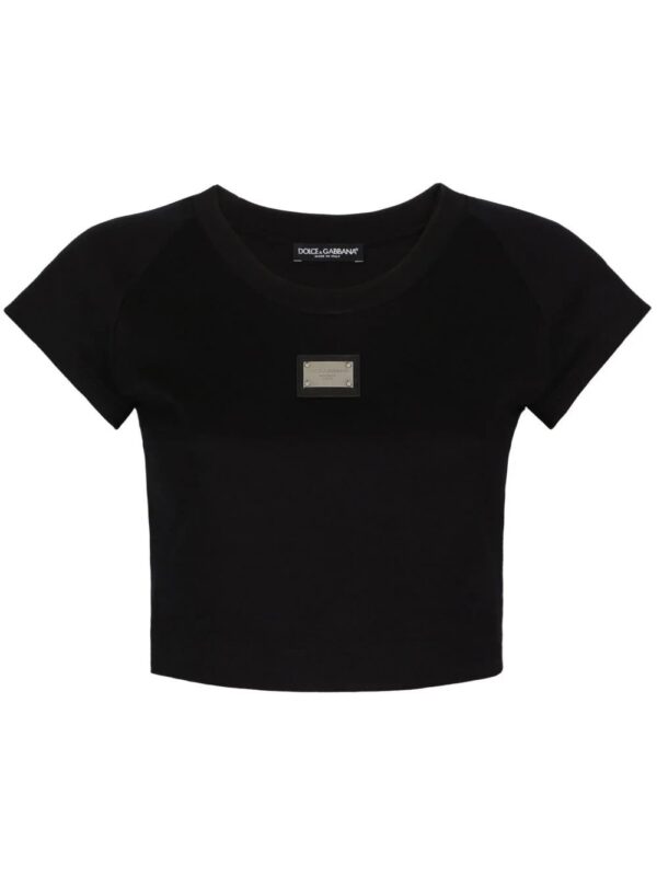Dolce & Gabbana  logo-plaque cropped T-shirt
