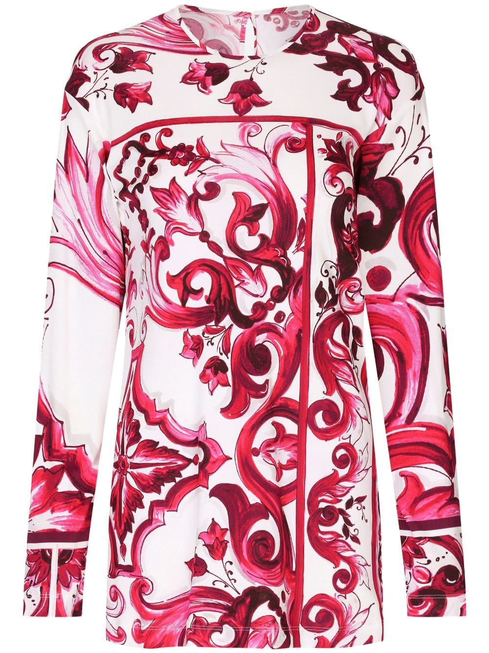 Dolce & Gabbana Majolica-print round-neck blouse